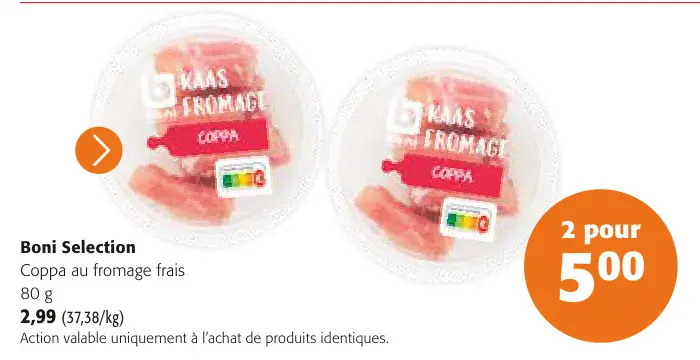 Offre: Coppa au fromage frais