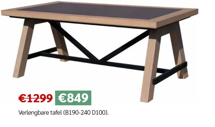Promotie: Verlengbare tafel