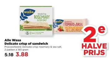 Aanbieding: Delicate crisp of sandwich