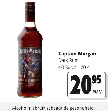 Promotie: Captain Morgan Dark Rum