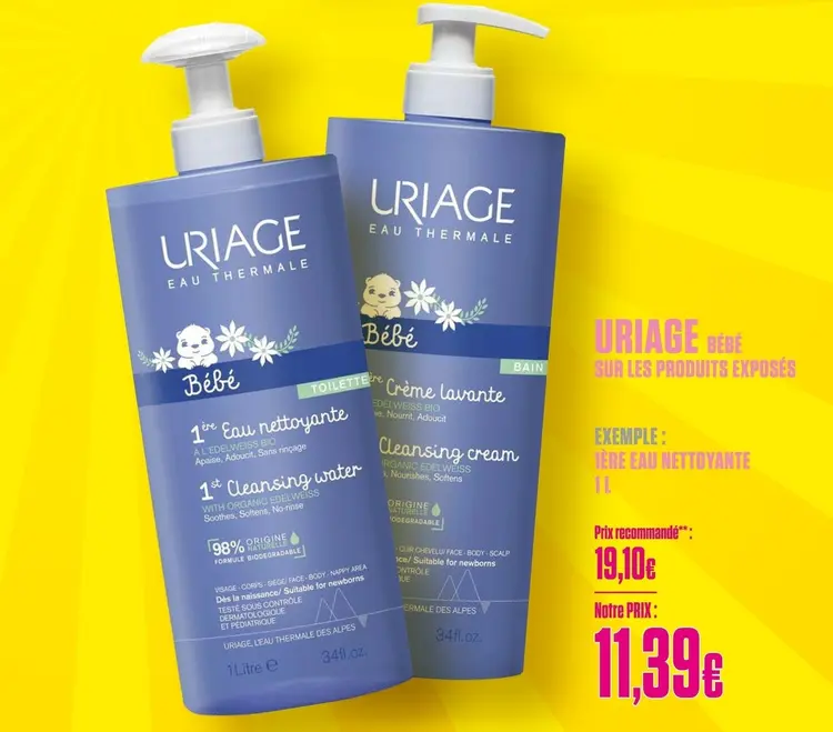 Offre: Uriage Bébé 1ère Eau Nettoyante