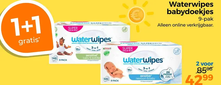 Aanbieding: Waterwipes babydoekjes
