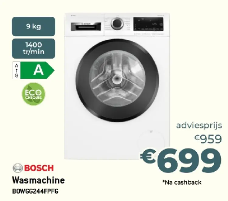 Promotie: Wasmachine