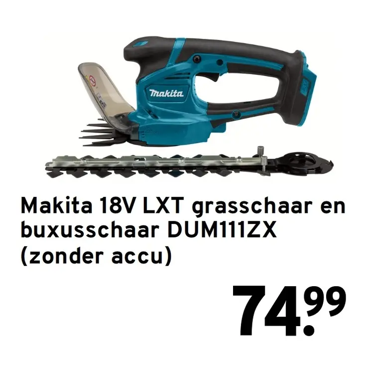 Aanbieding: 18V LXT grasschaar en buxusschaar DUM111ZX