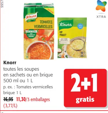 Offre: Knorr toutes les soupes