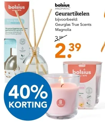 Aanbieding: Geurglas True Scents Magnolia