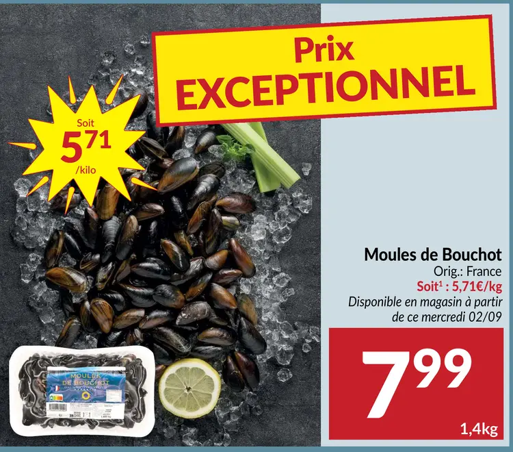 Offre: Moules de Bouchot