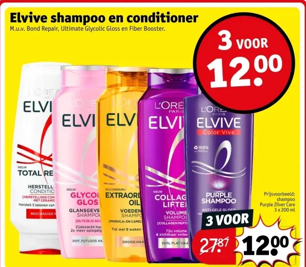 Aanbieding: Elvive shampoo en conditioner