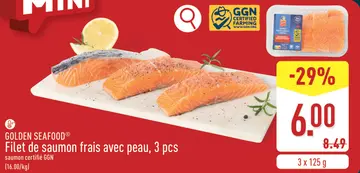 Offre: Filet de saumon frais avec peau