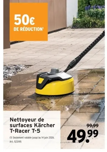 Offre: Nettoyeur de surfaces Kärcher T-Racer T-5