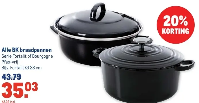 Aanbieding: BK braadpannen