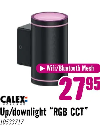 Aanbieding: CALEX Smart Outdoor LED wandlamp up & down RGB+CCT zwart