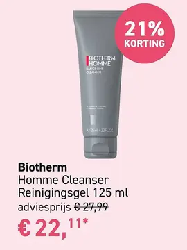 Aanbieding: Biotherm Homme Cleanser Reinigingsgel