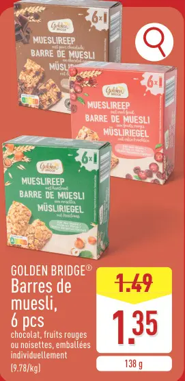Offre: Barres de muesli