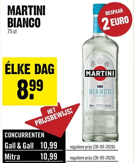 Aanbieding: Martini Bianco 75 cl