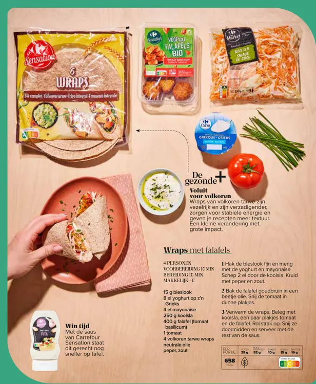 Promotie: Wraps met falafels