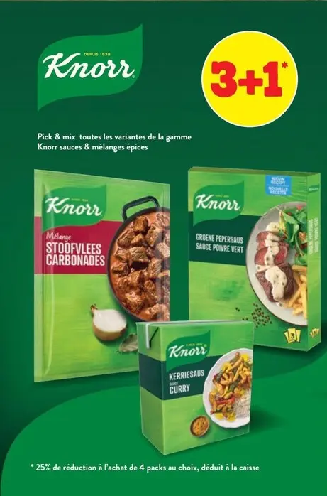 Offre: Knorr sauces & mélanges épices