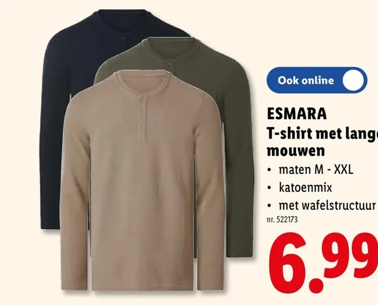 Promotie: T-shirt met lange mouwen