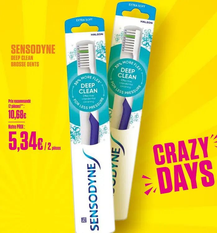 Offre: Sensodyne deep clean brosse dents