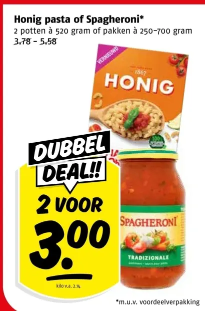 Aanbieding: Pasta of Spagheroni