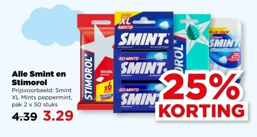 Aanbieding: Smint XL Mints peppermint