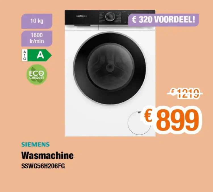 Promotie: Wasmachine