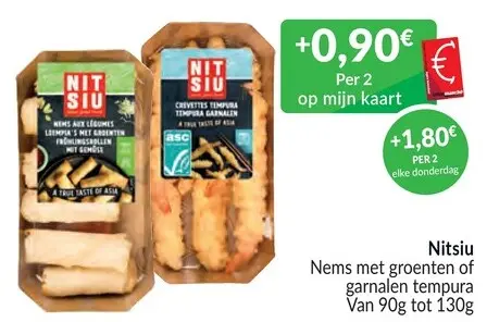 Promotie: Nems met groenten of garnalen tempura