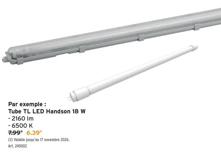 Offre: Tube TL LED Handson 18 W