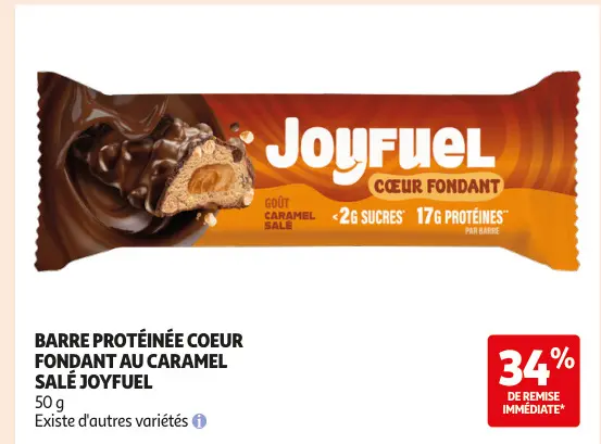 Promotie: Barre protéinée coeur fondant au caramel salé