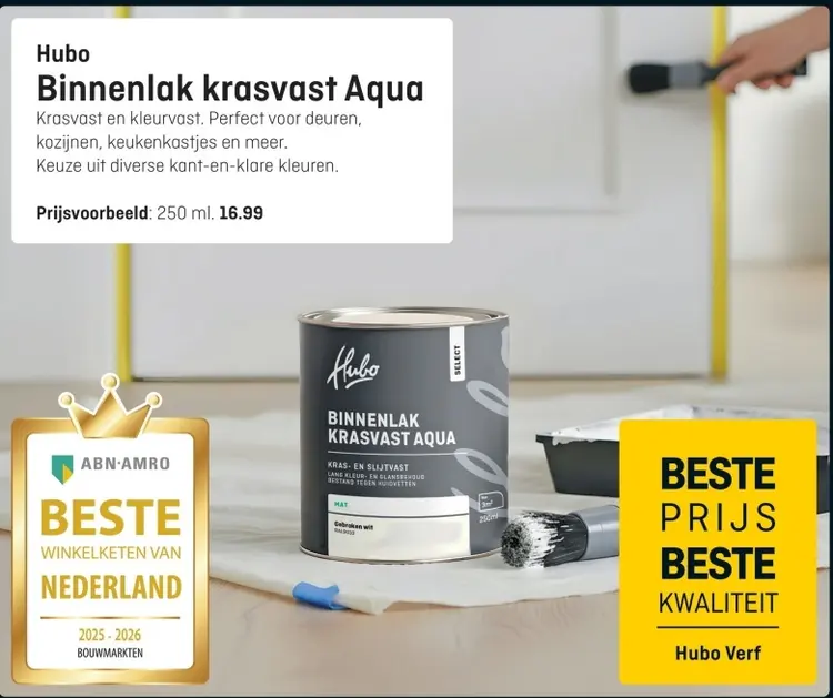 Aanbieding: Binnenlak krasvast Aqua