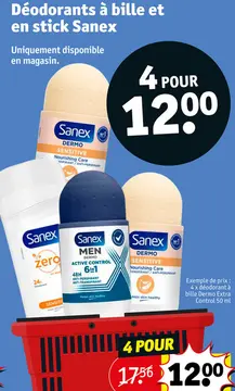 Offre: Déodorants à bille et en stick Sanex