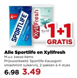Sportlife Kauwgom smashmint suikervrij
