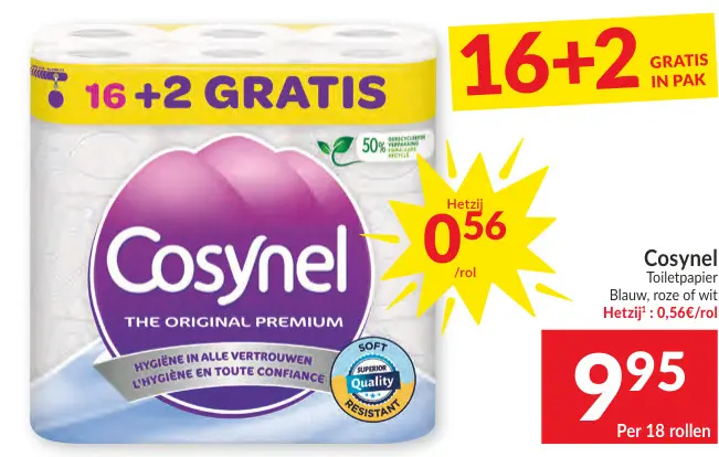 Promotie: Cosynel Toiletpapier