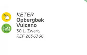 Aanbieding: Keter opbergbox vulcano zwart 30l