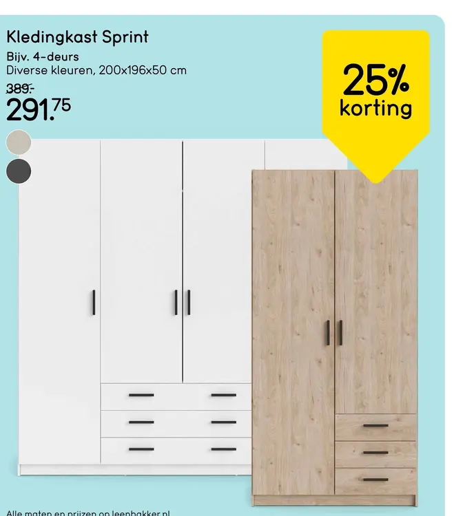 Aanbieding: Kledingkast Sprint
