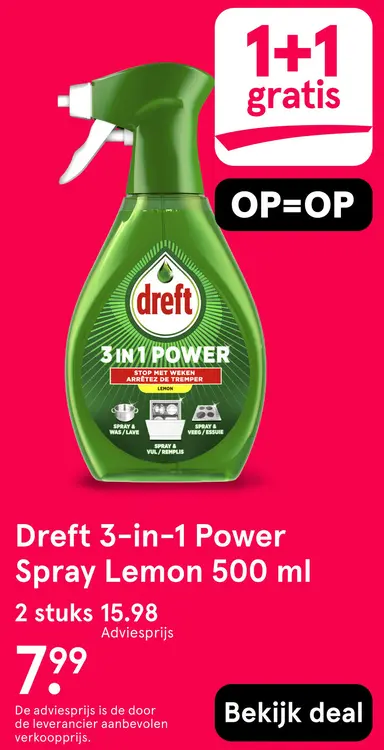 Aanbieding: 3-in-1 Power Spray Lemon 500 ml
