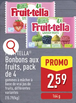 Offre: Bonbons aux fruits, pack de 4