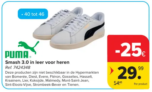 Promotie: Smash 3.0 in leer voor heren