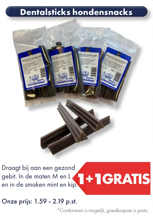 Aanbieding: Dentalsticks hondensnacks