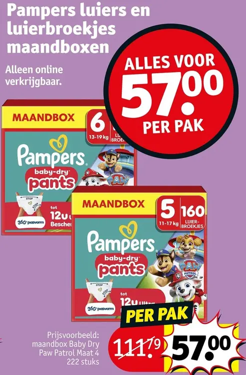 Promotie: Luiers en luierbroekjes maandboxen