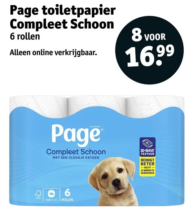 Aanbieding: Toiletpapier Compleet Schoon