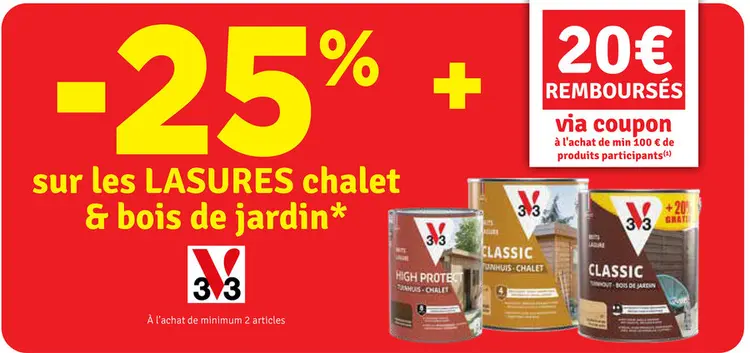 Offre: LASURES chalet & bois de jardin