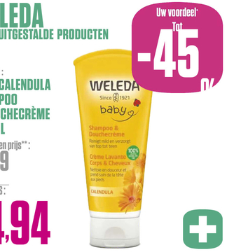 Aanbieding: WELEDA CALENDULA Shampoo & Douchecrème