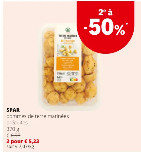Offre: pommes de terre marinées précuites