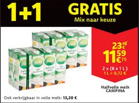 Aanbieding: Halfvolle melk