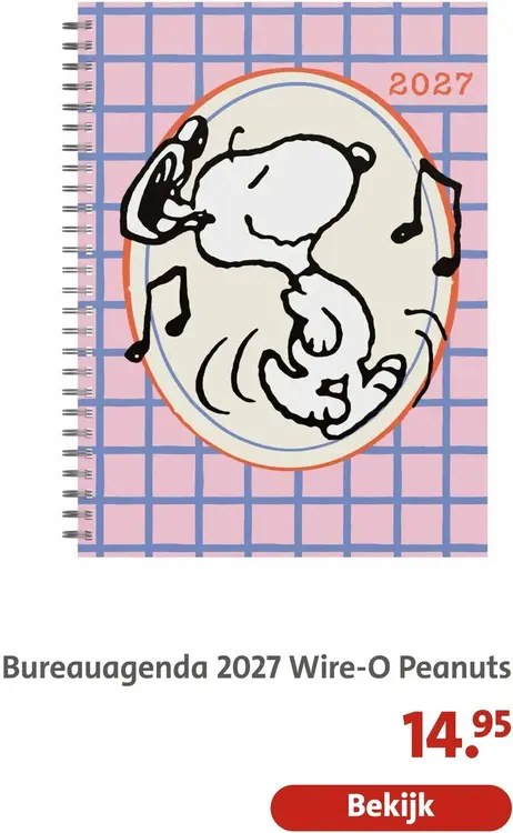 Aanbieding: Peanuts Bureauagenda 2027 Wire-O Peanuts