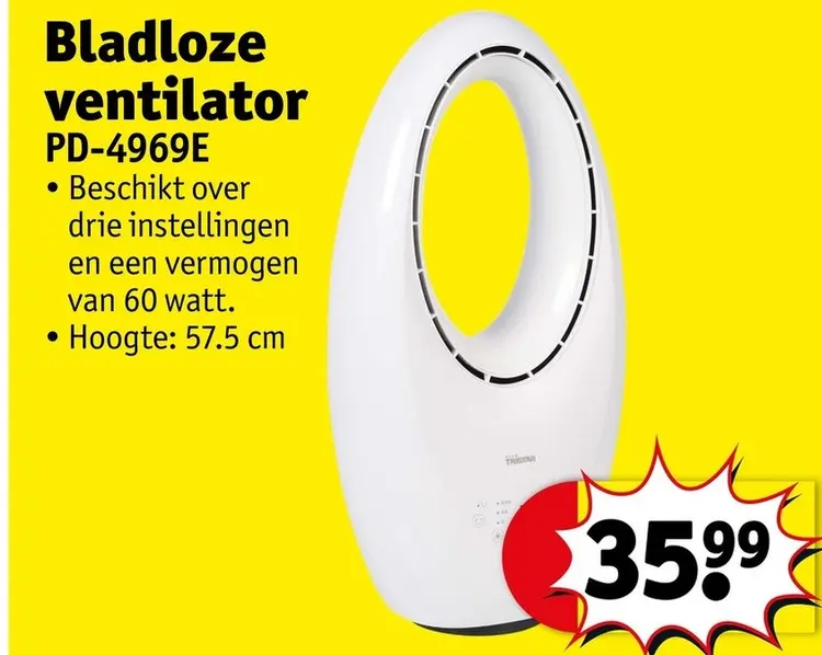 Promotie: Bladloze ventilator PD-4969E