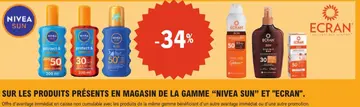 Offre: Produits NIVEA SUN et ECRAN