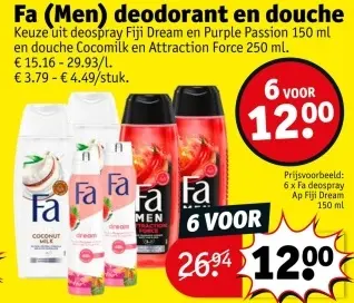 Promotie: deodorant en douche