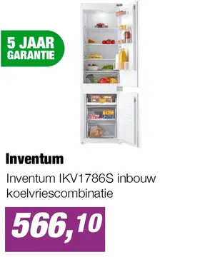 Aanbieding: Inventum IKV1786S inbouw koelvriescombinatie